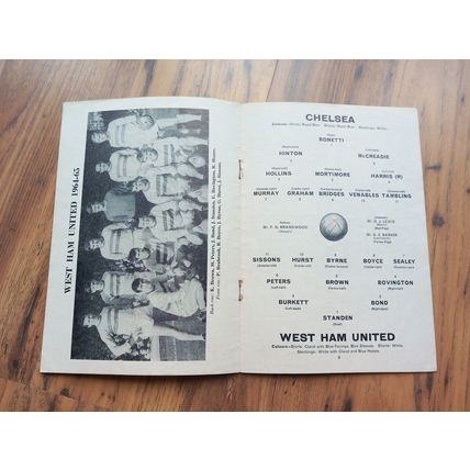 1964/65 Chelsea vs West Ham ** FREE P&P **