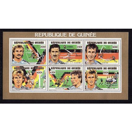 Guinea - 1991 - World Cup (German Players), Mint Souvenir-Sheet