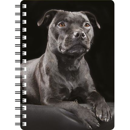 Staffordshire Bull Terrier notebooks, amazing 3D 4 designs to choose from