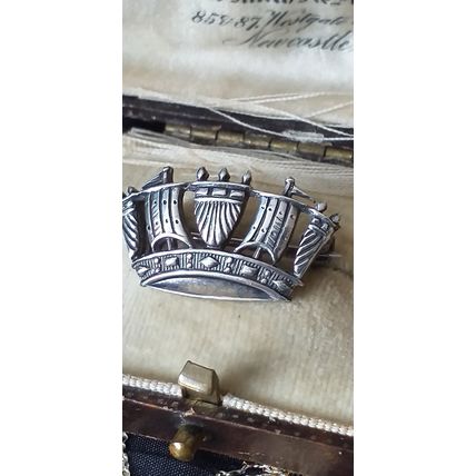 Antique Vintage Edwardian Early 1900-s Ship Sales Design Pin Brooch- Very Rare!