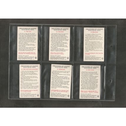 Brooke Bond Creatures of Legend 1994 Full set of 24 in Sleeves