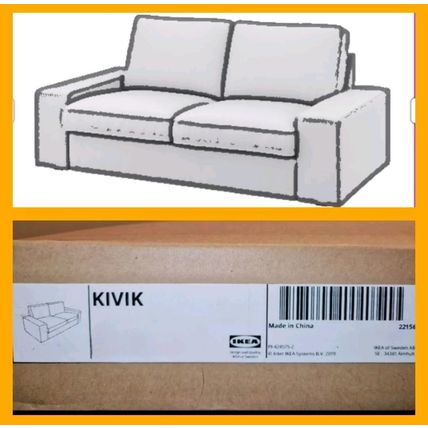 Ikea Kivik Two (2) Seater Sofa Cover - Tullinge Dark Brown 702.003.45
