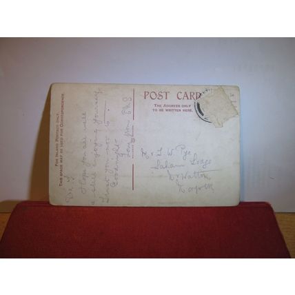 AT NIGHT, GLASGOW UNIVERSITY used antique postcard =