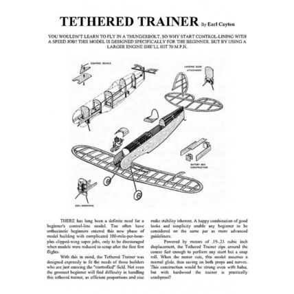 Air Trails Magazine Annual 1944 Tethered Trainer Plan Control Line