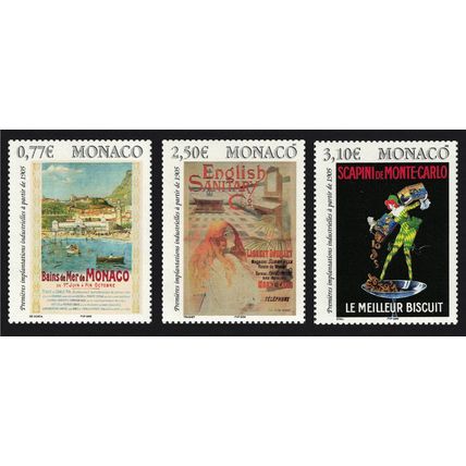 Monaco Advertising Posters 3v 2005 MNH SG#2708-2710 MI#2750-2752
