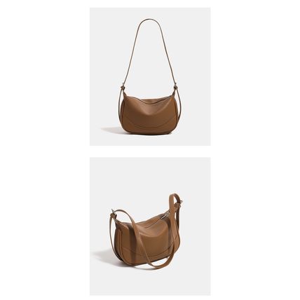 Women Crossbody Bags Vegan Leather Shoulder Handbags Brown