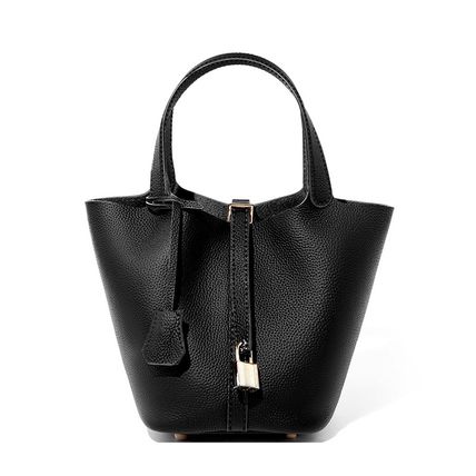 Women Genuine Leather Handbag Shoulder Purse Satchel Tote Crossbody Bag Black