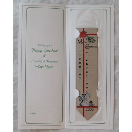 A Woven Christmas Bookmark - Millennium - in original folder