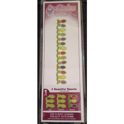Spellbinders. Grand 12" Holiday Lights Border Die Set. Die Cutting Cardmaking