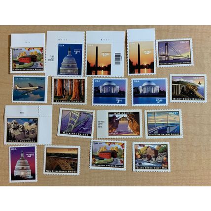HIGH VALUES DISCOUNTED Postage Lot - Face Value of $469.65 - Stuart Katz