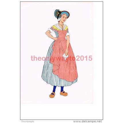 Bourbonnais, Costume of a Woman, Costume, Book Illustration (Print), c1939