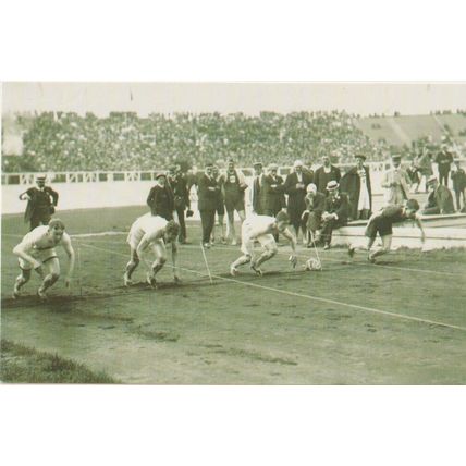Postcard Olympic Games Athletics White City Stadium 1908 100m Start - Nostalgia