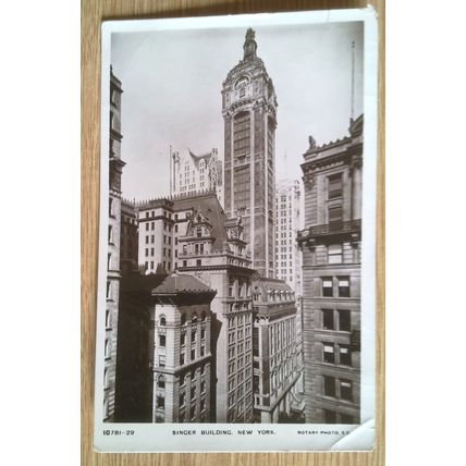 PHOTOCARD: USA - NEW YORK, SINGER BUILDING: 1914