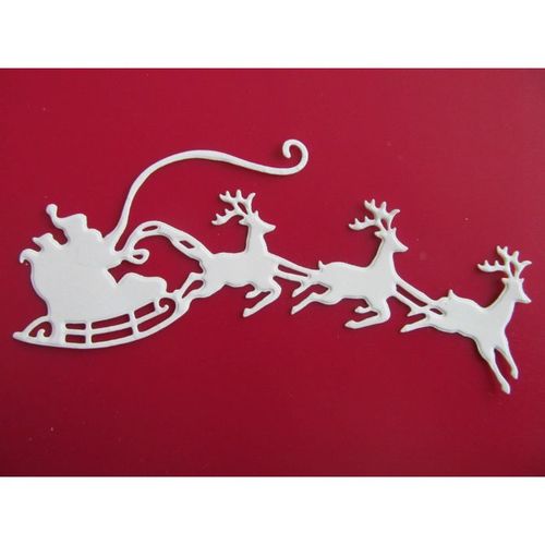 6 x Die Cuts Santa's Sleigh