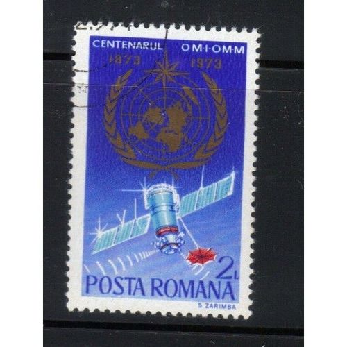 ROMANIA 1973 CENTENARY OF WMO USED / CTO