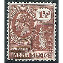Virgin Islands 1928 SG91 1 1/2d Venetian Red Mounted Mint ... .