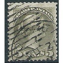 Canada 1876 SG85 5c Olive-Grey Good/Fine Used ... .