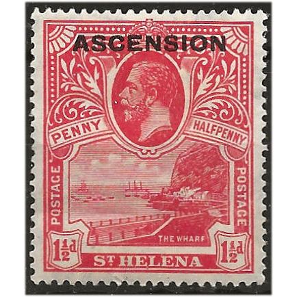 Ascension Island 1922 SG3 1 1/2d Rose-Scarlet Mounted Mint . ..