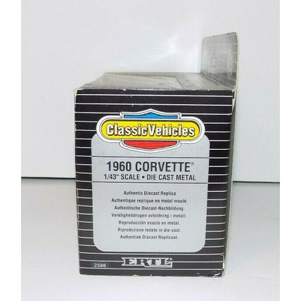 Ertl Classic Vehicles 1960 Chevy Corvette Convertible 1:43 Diecast Metal #2588