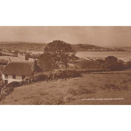 Appledore From Instow Church Stunning Antique Postcard