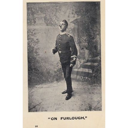 On Furlough Unpaid Military Leave Smoking Antique 1905 Advertising Postcard