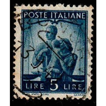 Italy 1945 Democracy 5L Used Stamp