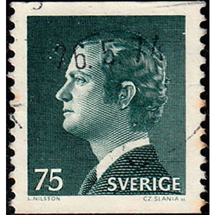 Sverige Sweden 1974 Carl XVI Gustaf 75 ore Used Stamp