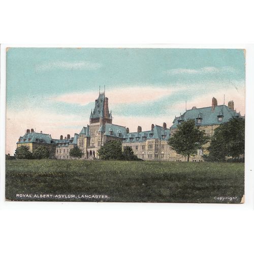 Lancaster Royal Albert Asylum Postcard 1907 Lancashire
