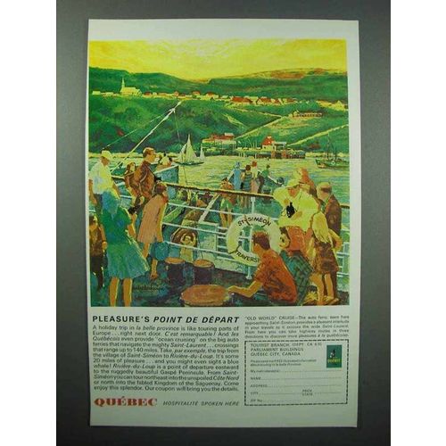 1966 Quebec Canada Tourism Ad - Pleasure's Point