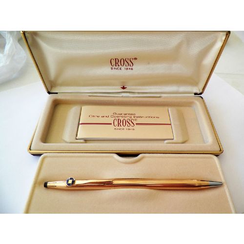 CROSS 14K ROSE GOLDFILLED BALL POINT PEN-MINT-CLASSIC CENTURY W CHASE FOB