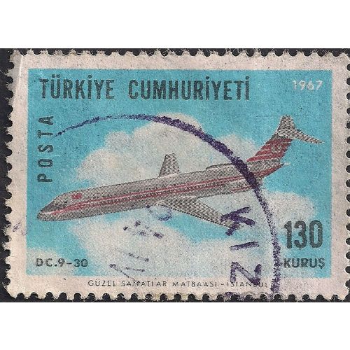 TURKEY, AIR, DC9-30, blue 1967, 130 Kurus, #2