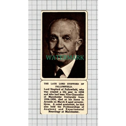 C2896) Lord Stopford of Fallowfield Manchester Obituary - 1961 Clip SMALL!!