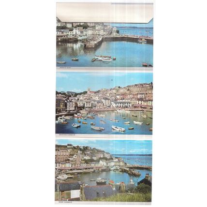 BRIXHAM, DEVON vintage unposted Lettercard by Dennis. vgc 1960s.. 6 views =