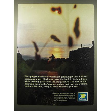 1965 National Benzole Ad - The dying sun throws down its last golden light