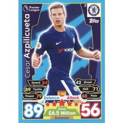 Match Attax 2017/2018 75 Cesar Azpilicueta Chelsea