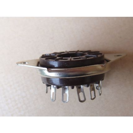 NOS SMK 12 Pin Compactron Plastic, Under-Chassis Mount, Valve / Tube Socket Base