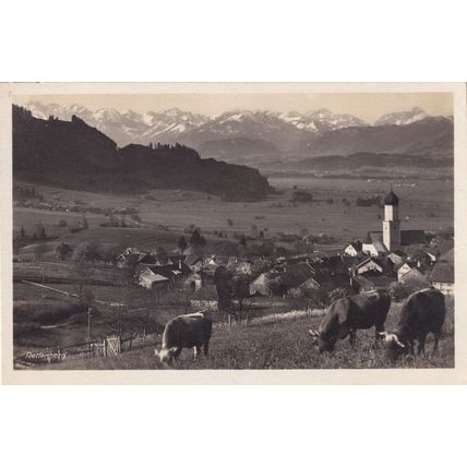Luftkurot Bavaria Aerial View Of Farm Houses Cattle Fields Antique German Postca