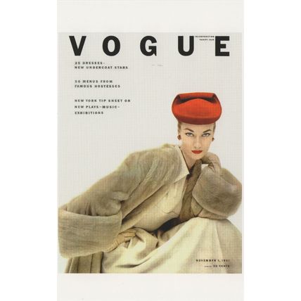 Janet Randy 1950s Fashion Model 1951 Vogue Magazine Postcard