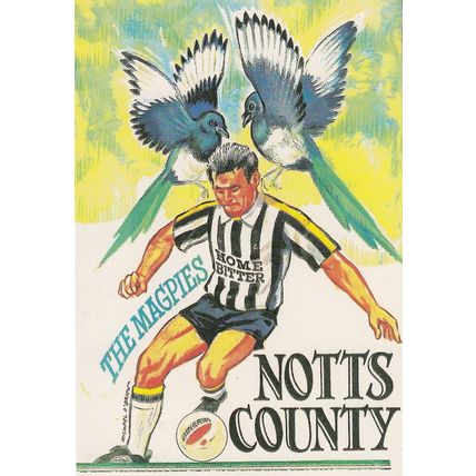 Magpies Notts County Football Club 1992 Season Limited 1000 Postcard