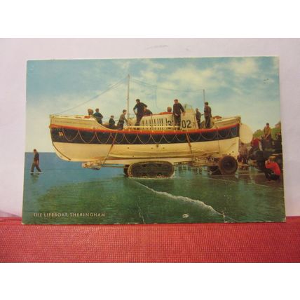 R.N.L.I. LIFEBOAT, SHERINGHAM, NORFOLK, used postcard by J. Salmon 1986 =