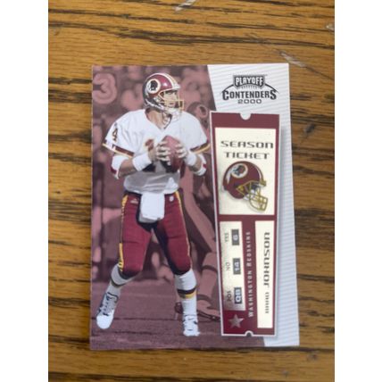 2000 Playoff Contenders Football Card #95 BRAD JOHNSON QB Washington Redskins