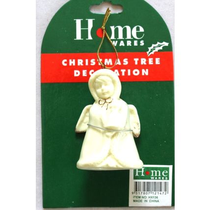 4 Different, Ceramic Angel Christmas Tree Decorations by Home Wares