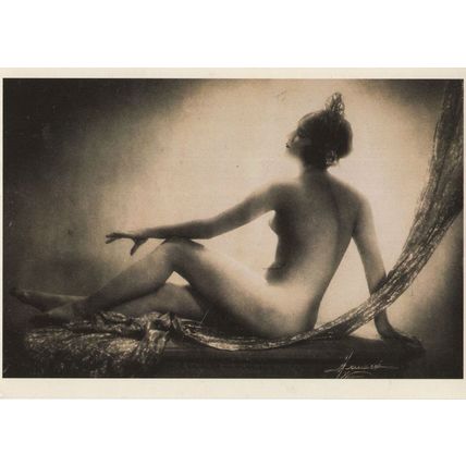 Manasse Risque Fishing Net Hairstyle Photo Art German Postcard