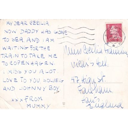 Cats with sore heads artist unknown Postcard posted 1960 corner crease