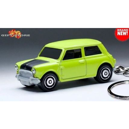 RARE KEYCHAIN GREEN BLACK AUSTIN MORRIS 1275 MINI COOPER CUSTOM GREAT GIFT