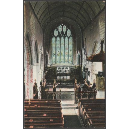 Interior, Moretonhampstead Church, Devon, c.1905-10 - Empire Series Postcard