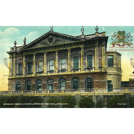Spencer House, House of Earl spencer, London, GD & DI Bavaria Postcard, 1900/10s