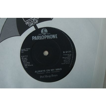 A4-PET SHOP BOYS- ALWAYS ON MY MIND–UK 7" SINGLE-1987-NM- Pet Shop Boys ‎