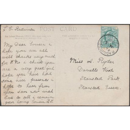 All Saints' Church, Ashdon, Essex, 1905 - RP Postcard