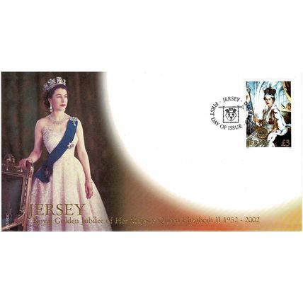 JERSEY 2002 GOLDEN JUBILEE QUEEN ELIZABETH II £3 OFFICIAL FIRST DAY COVER